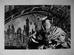 batman over gotham city