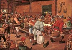 Bruegel: banchetto nuziale "rivisitato", e scovato dal buon Gid in occasione dello Stomaci Roboanti 007.