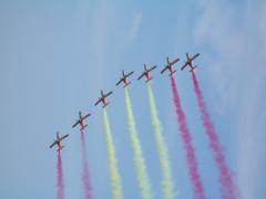 E dopo la PAN... tocca agli Aguila dipingere la loro bandiera nazionale (sempre all'Air Show di Rivolto)