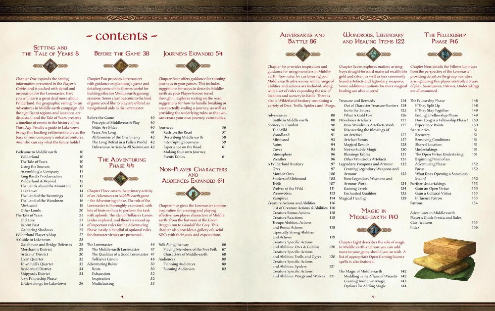 Adventures in Middle-earth Loremasters Guide contents-2000.jpg