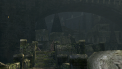 Vista dal ponte del primo incontro col drago: Undead Burg