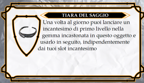 Maggiori informazioni riguardo "Card tiara del saggio"