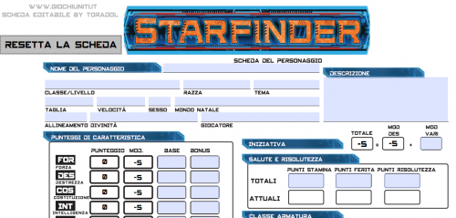 Maggiori informazioni riguardo "Scheda editabile Starfinder Italiano"