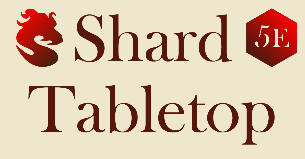 Maggiori informazioni riguardo "Shard Tabletop: il nuovo tavolo virtuale specifico per D&D 5a Edizione"