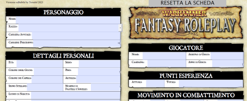 Maggiori informazioni riguardo "Scheda editabile Warhammer Fantasy Roleplay seconda edizione"