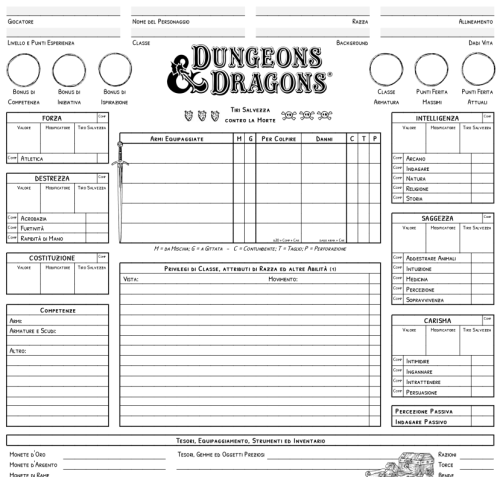 Maggiori informazioni riguardo "[D&D 5e] Scheda del Personaggio "old school""