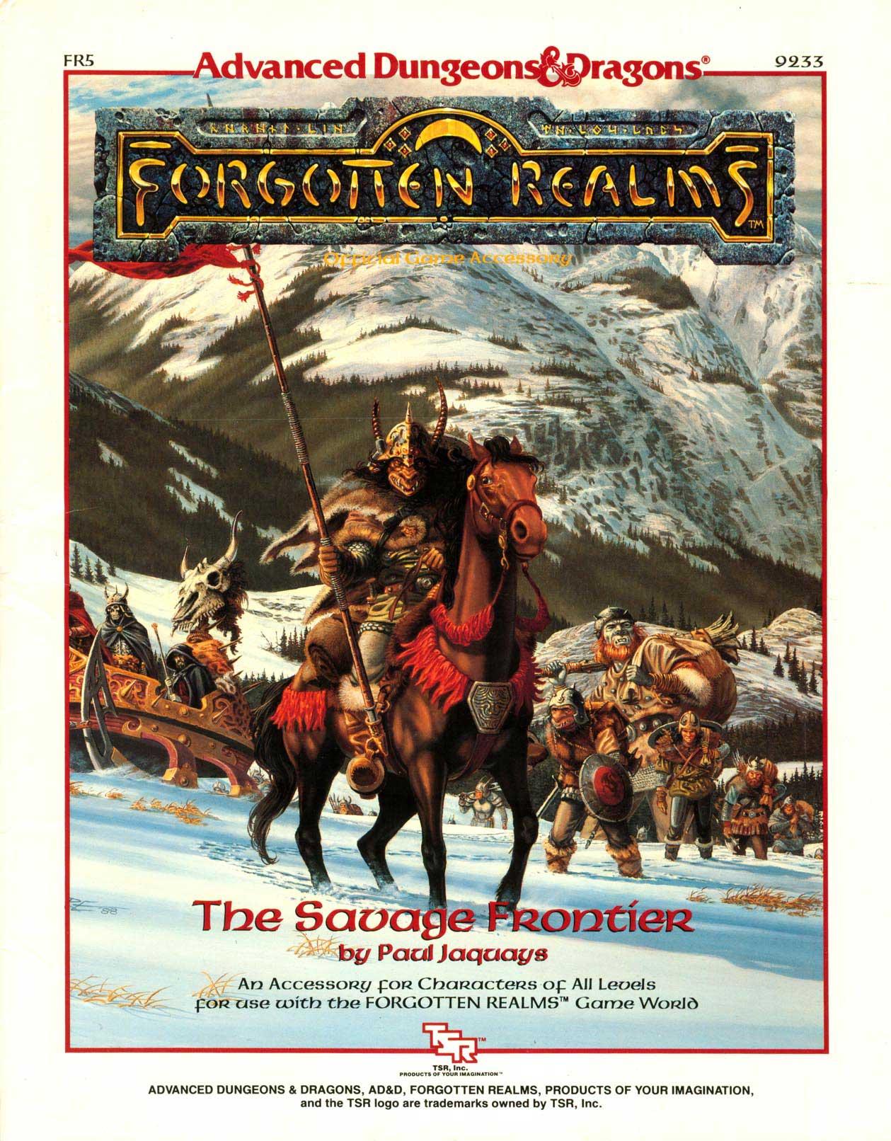 Alla riscoperta dei Forgotten Realms: FR5 The Savage Frontier