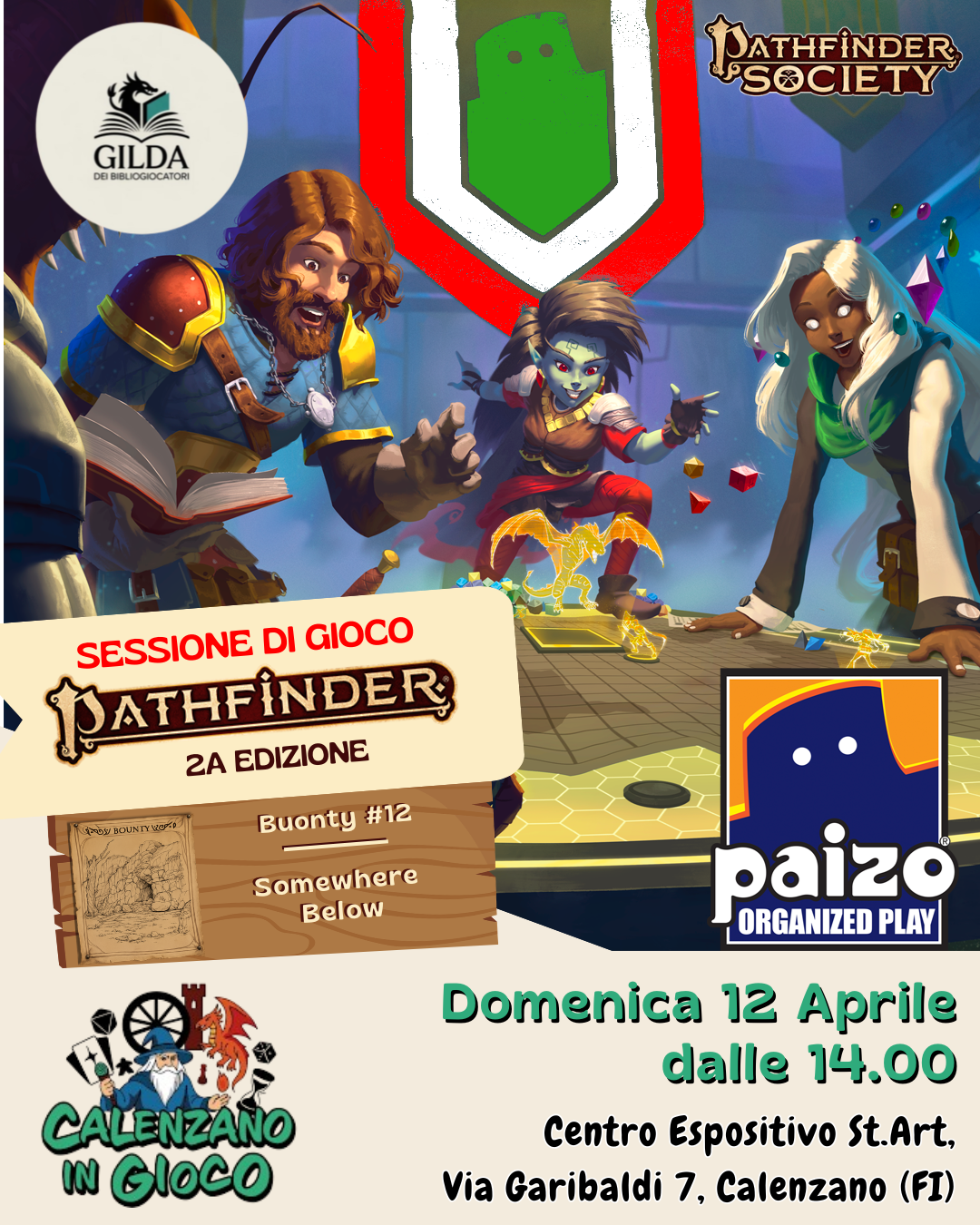 Organized Play al Calenzano in Gioco con la Gilda dei Bibliogiocatori